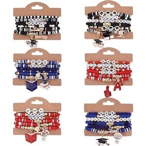 Cooluckday 36Pcs Bracelets Bulk for Women Graduation friendship Bracelets